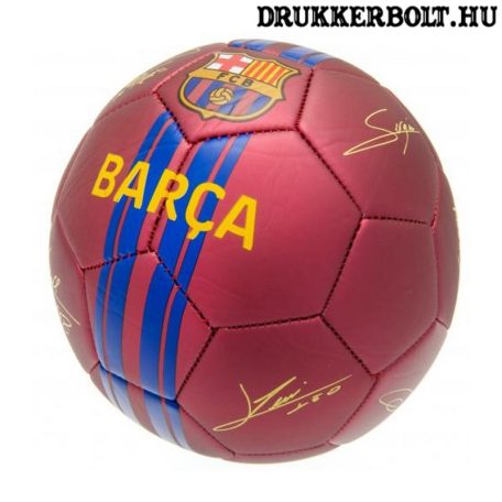 FC Barcelona "Signature" labda - normál (5-ös méretű) Barca címeres focilabda a csapat tagjainak aláírásával