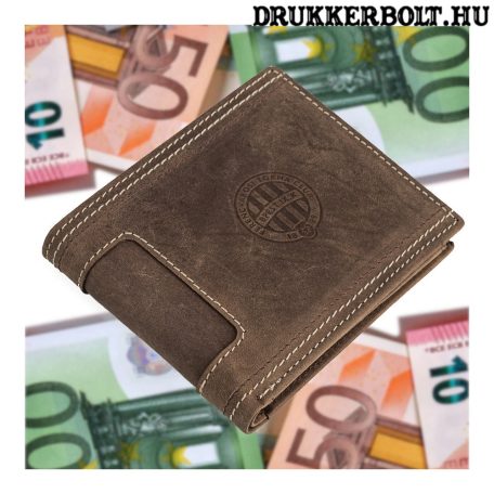 Ferencváros bőr pénztárca - eredeti bőr Fradi tárca (barna)