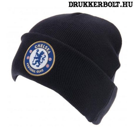 Chelsea FC sapka - sötétkék kötött sapka Chelsea logóval