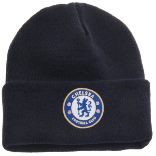 Chelsea FC sapka - sötétkék kötött sapka Chelsea logóval