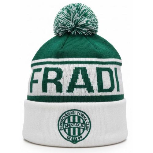 Ferencváros kötött sapka - zöld-fehér FTC bojtos sapka (Fradi)