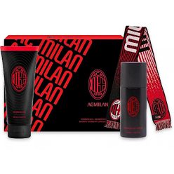   AC Milan ajándék szett sállal - Milan tusfürdő + dezodor + sál