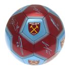 West Ham United "Signature" labda - normál (5-ös méretű) Hammers focilabda a csapat tagjainak aláírásával