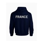 France feliratos kapucnis pulóver (kék) - francia válogatott szurkolói pullover / pulcsi