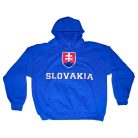 Slovakia feliratos kapucnis pulóver (kék) - Szlovák válogatott pulcsi