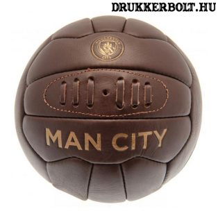 Manchester City retro bőrlabda - eredeti gyűjtői termék!