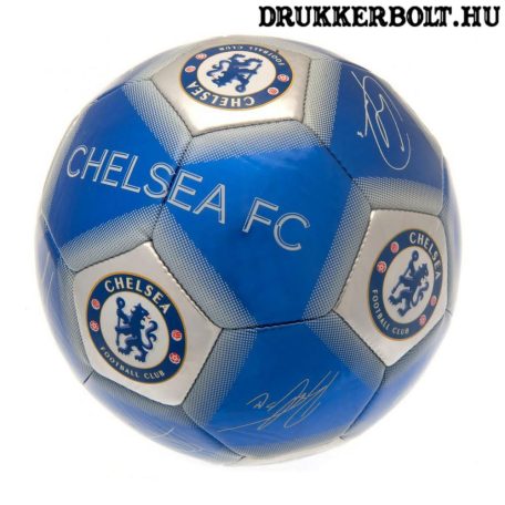 Chelsea FC "Signature" labda - normál (5-ös méretű) Chelsea címeres focilabda a csapat tagjainak aláírásával