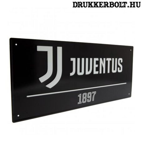 Juventus utca tábla (fekete) - eredeti, hivatalos klubtermék