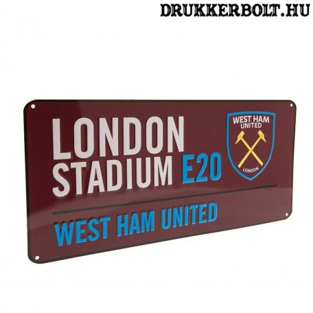 West Ham United tábla - eredeti Hammers utcatábla