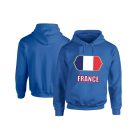 France feliratos kapucnis pulóver (kék) - francia válogatott szurkolói pullover / pulcsi