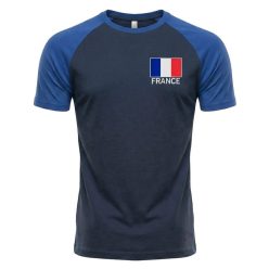   France feliratos póló - francia válogatott szurkolói póló (kék) 
