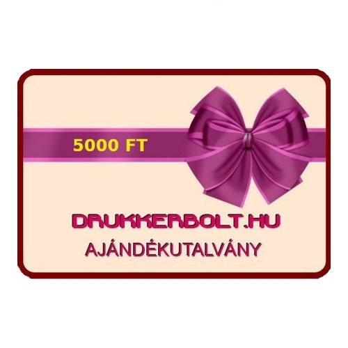 Drukkerbolt.hu ajándékutalvány 5000 Ft.