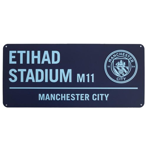Manchester City utcatábla (sötétkék)