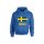 Sverige feliratos kapucnis pulóver (kék) - svéd válogatott szurkolói pullover / pulcsi