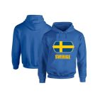 Sverige feliratos kapucnis pulóver (kék) - svéd válogatott szurkolói pullover / pulcsi