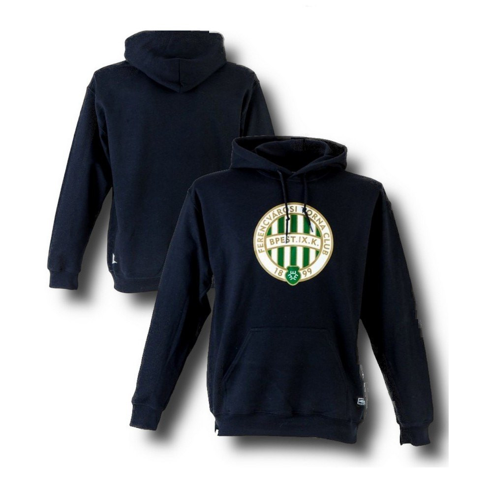 Ferencváros pulóver (fekete) Fradi címeres pulcsi Magyar Ferencváros kabát Fradi dzseki FTC kabát kapucnival (zöl