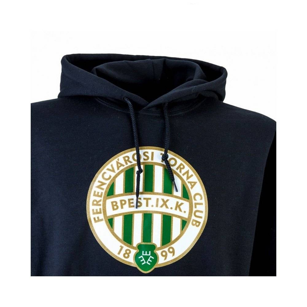 Ferencváros pulóver (fekete) Fradi címeres pulcsi Magyar Ferencváros kabát Fradi dzseki FTC kabát kapucnival (zöl