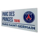 Paris Saint Germain utcatábla - eredeti PSG tábla (fehér)