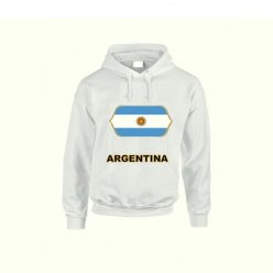   Argentina feliratos kapucnis pulóver (fehér) - argentin válogatott szurkolói pullover / pulcsi