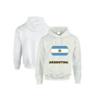 Argentina feliratos kapucnis pulóver (fehér) - argentin válogatott szurkolói pullover / pulcsi