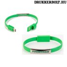 Fradi szilikon csuklópánt / karkötő USB töltővel - hivatalos Ferencváros termék