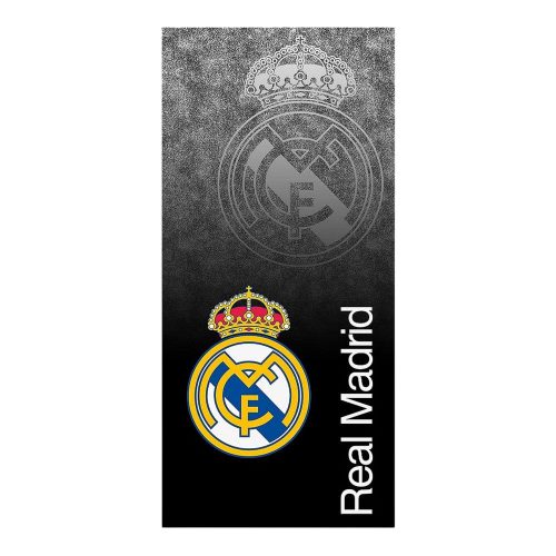 Real Madrid törölköző - fekete-szürke Real Madrid strandtörölköző
