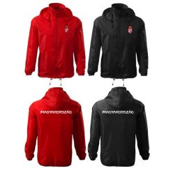 MAGYARORSZÁG feliratos széldzseki / esőkabát - magyar válogatott dzseki (piros / fekete színben)   MAGYARORSZÁG feliratos széldzseki / esőkabát - magyar válogatott dzseki (piros / fekete színben)