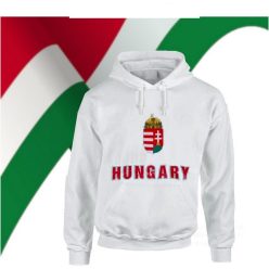 Hungary feliratos kapucnis pulóver (fehér) - magyar válogatott pulcsi (felnőtt)   Hungary feliratos kapucnis pulóver (fehér) - magyar válogatott pulcsi (felnőtt)