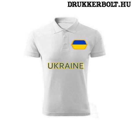 Україна / Ukraine feliratos póló - ukrán ingnyakú póló (Ukrajna póló)