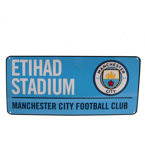Manchester City utcatábla (világoskék)