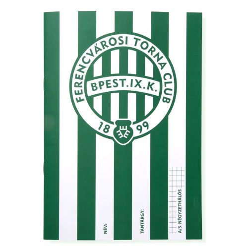 Ferencváros négyzethálós füzet (Fradi A/5 kockás füzet) - hivatalos FTC termék