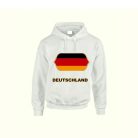 Deutschland feliratos kapucnis pulóver (fehér) - német válogatott szurkolói pullover / pulcsi