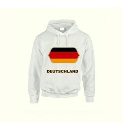   Deutschland feliratos kapucnis pulóver (fehér) - német válogatott szurkolói pullover / pulcsi