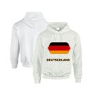 Deutschland feliratos kapucnis pulóver (fehér) - német válogatott szurkolói pullover / pulcsi