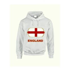   England feliratos kapucnis pulóver (fehér) - angol válogatott szurkolói pullover / pulcsi