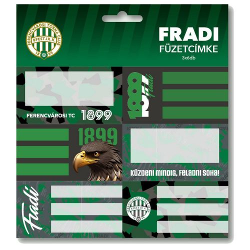 Ferencváros füzetcímke szett - hivatalos FTC szurkolói termék (Fradi)