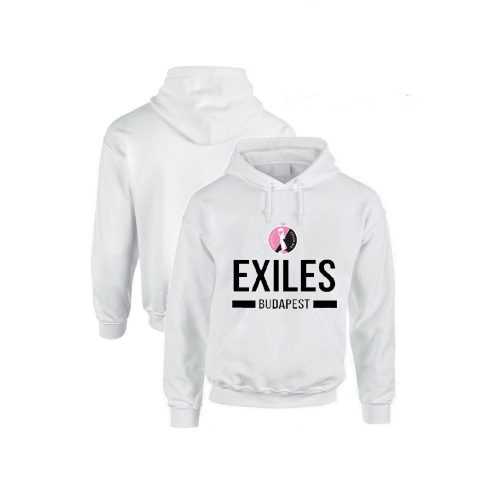 Budapest Exiles kapucnis pulóver - Exiles hoodie "Exiles" (fehér)