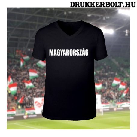 Magyarország fekete póló - Magyar válogatott szurkolói póló (pamut)