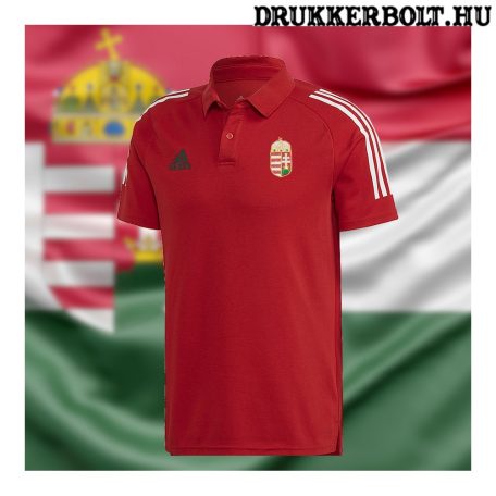 Adidas  Magyarország póló (galléros) - Hungary szurkolói ingnyakú póló (piros) 