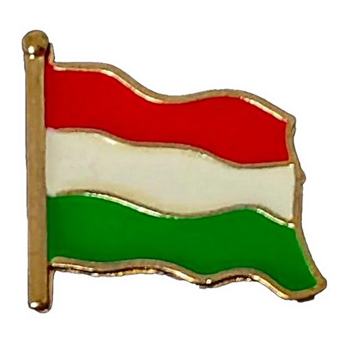 Magyarország kitűző - magyar zászló alakú címeres jelvény