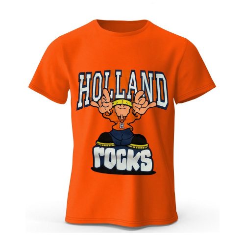 Holland Rocks póló - holland szurkolói póló (narancs) 