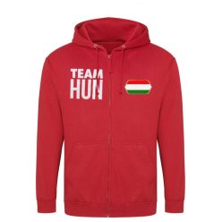 Magyarország zippes pulóver (piros) - TEAM HUN magyar válogatott pulcsi   Magyarország zippes pulóver (piros) - TEAM HUN magyar válogatott pulcsi