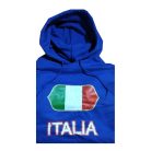 Italia feliratos kapucnis pulóver (kék) - olasz válogatott szurkolói pullover / pulcsi