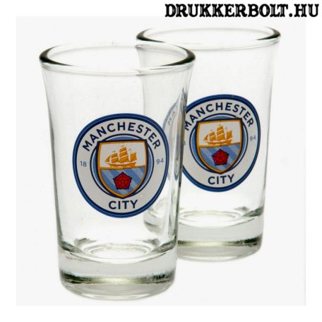 Manchester City felespohár szett - 2 db felespohár City címerrel