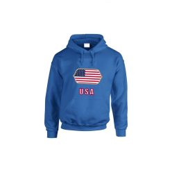   USA feliratos kapucnis pulóver (kék) - USA válogatott szurkolói pullover / pulcsi