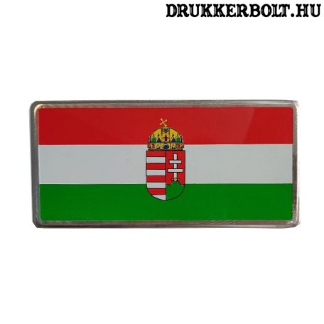 Magyarország címeres öntapadós fém tábla - magyar szurkolói termék