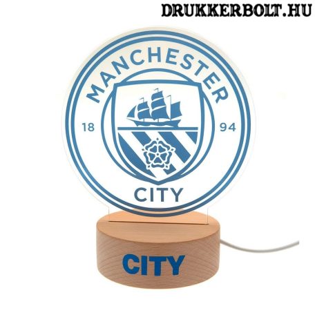 Manchester City LED lámpa - Man City címeres asztali lámpa